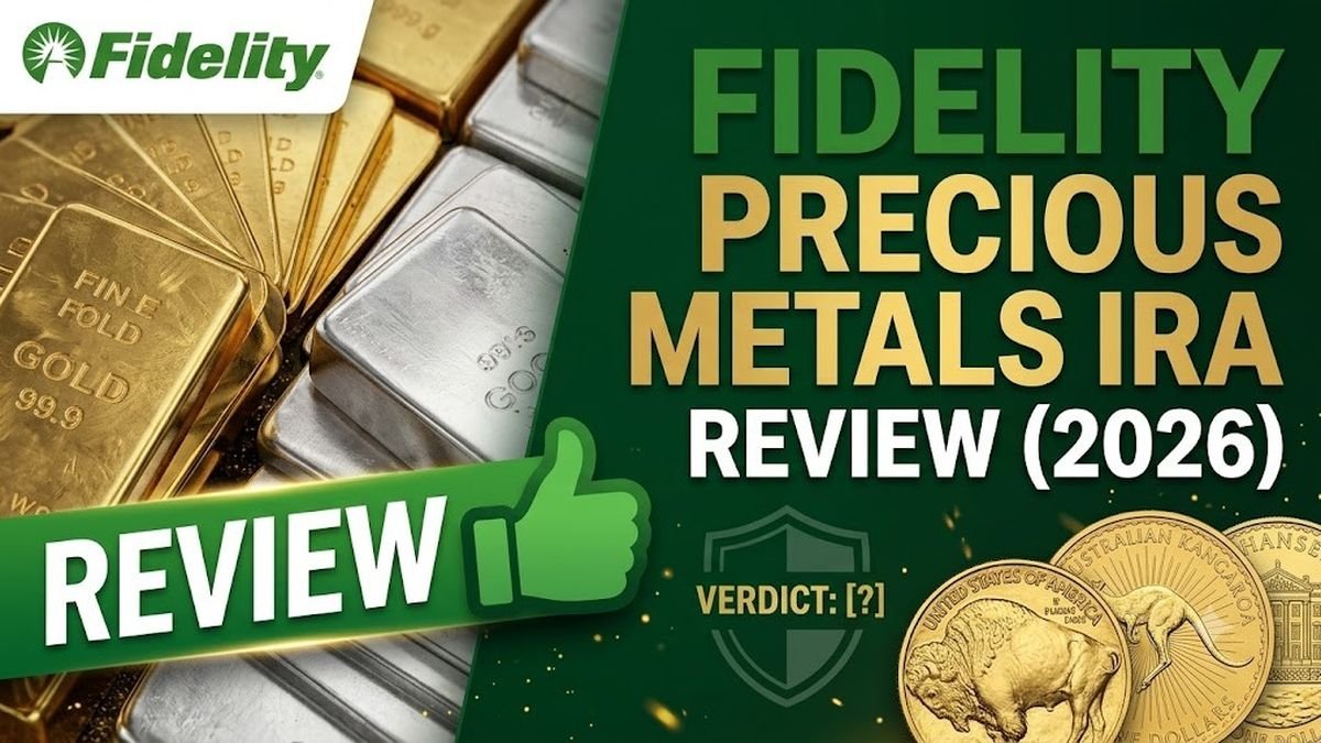 A brokerage statement beside gold and silver coins on a green desk mat
